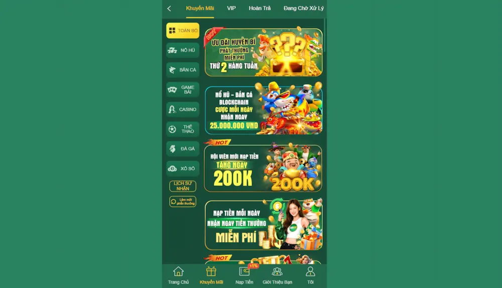 Khuyến mãi tại nhà cái HB88