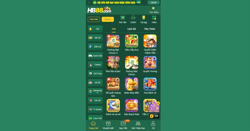 Khuyến mãi tại nhà cái HB88