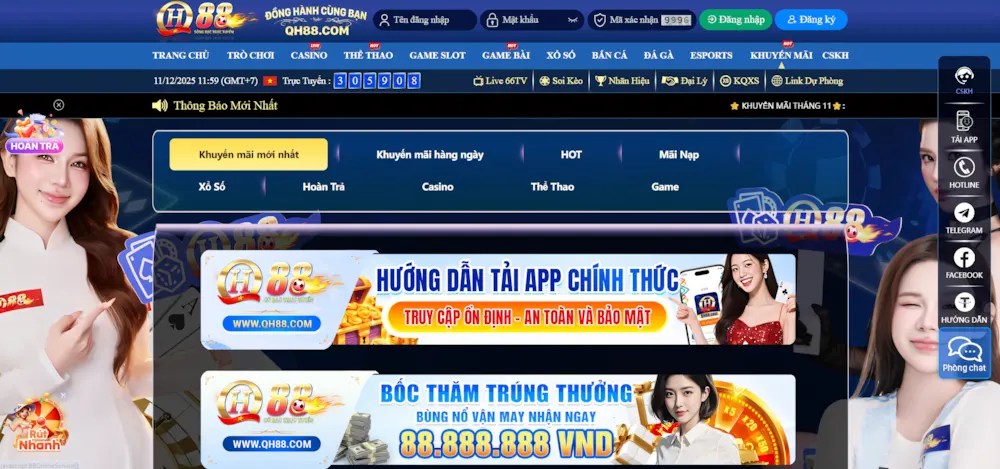 Hướng Dẫn Săn Khuyến Mãi Tại Nhà Cái QH88 Trị Giá Hàng Chục Triệu Đồng 1 Khuyến mãi tại nhà cái QH88